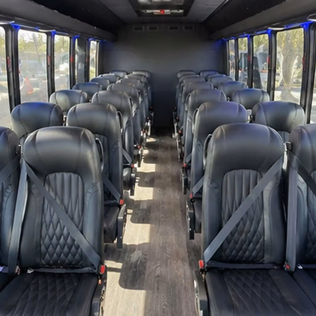 28 passenger minibus interior