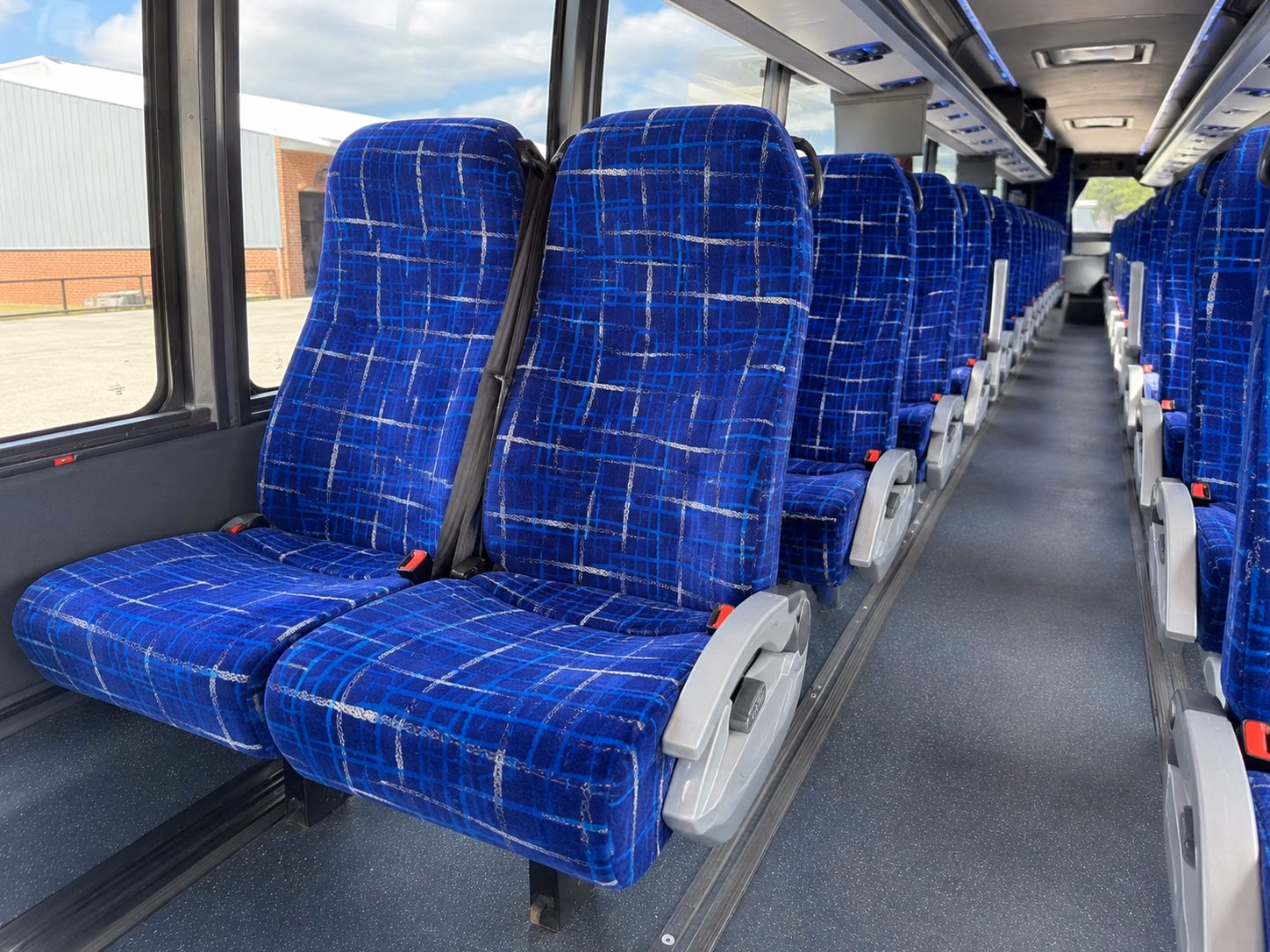 56 passenger charter bus inside