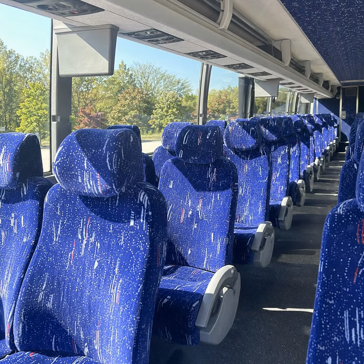eugene charter bus interior