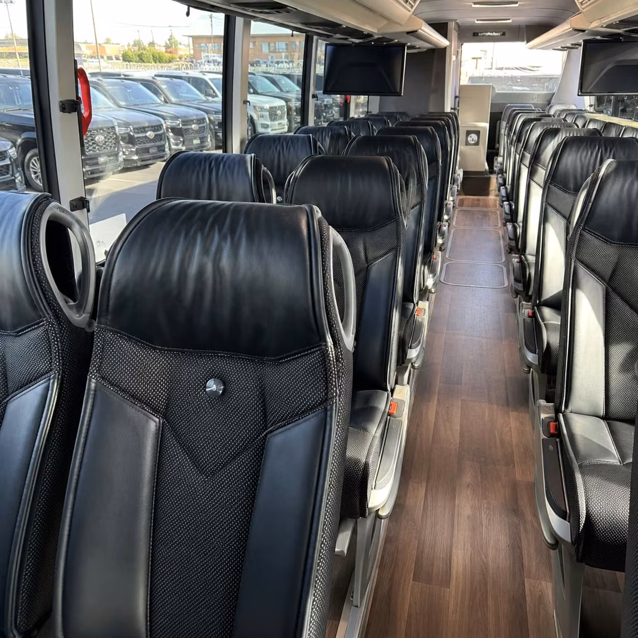 eugene charter bus rental interior